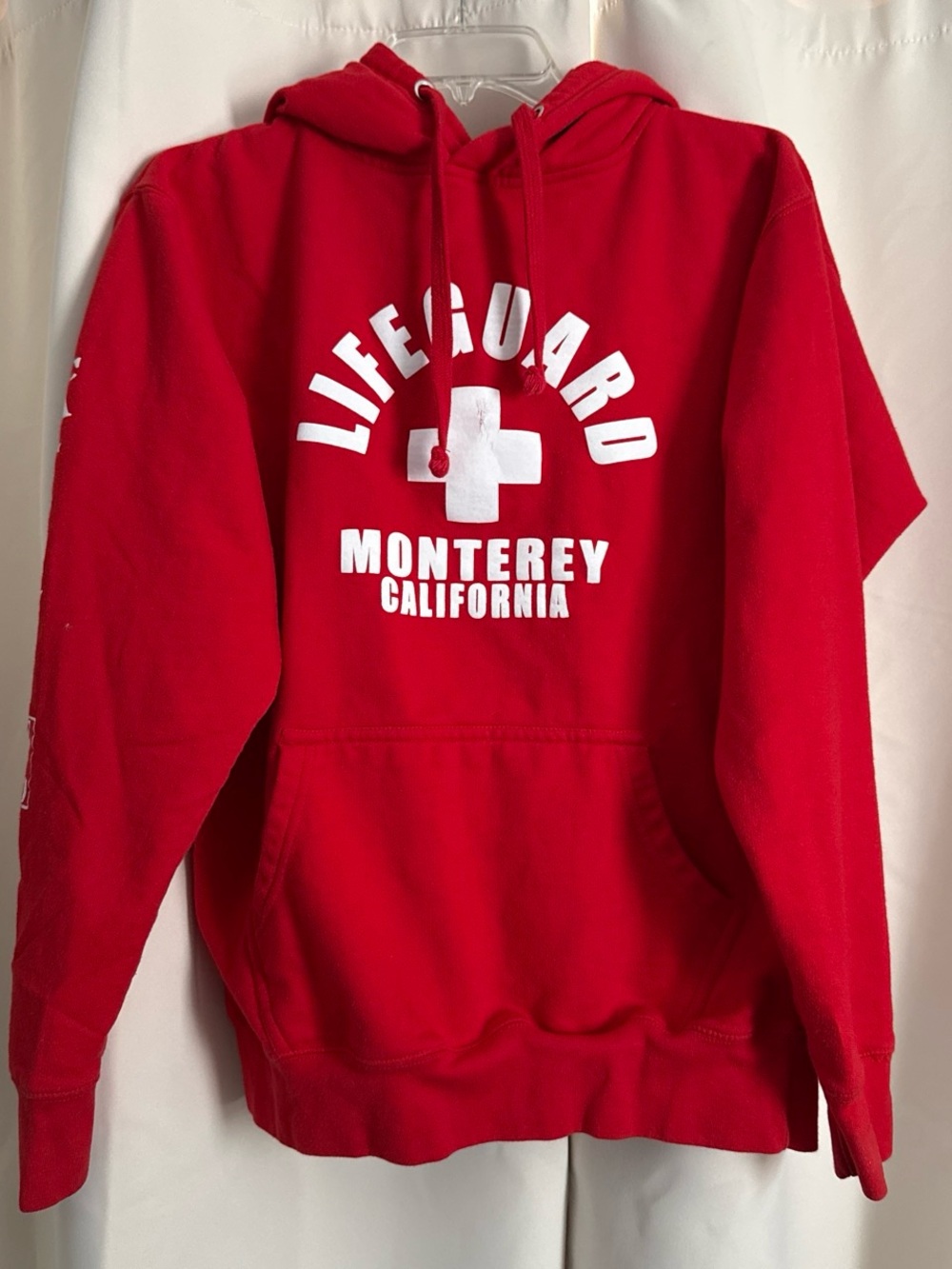 Monterey Lifeguard Red Hooded Sweatshirt